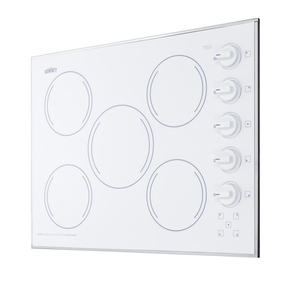 27 in. White Electric Cooktops Cooktops The Home Depot