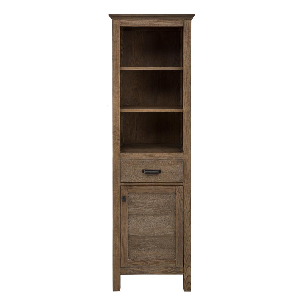 Light Brown Wood Bathroom Cabinets Storage Bath The Home Depot H Linen Cabinet In Reclaimed Oak