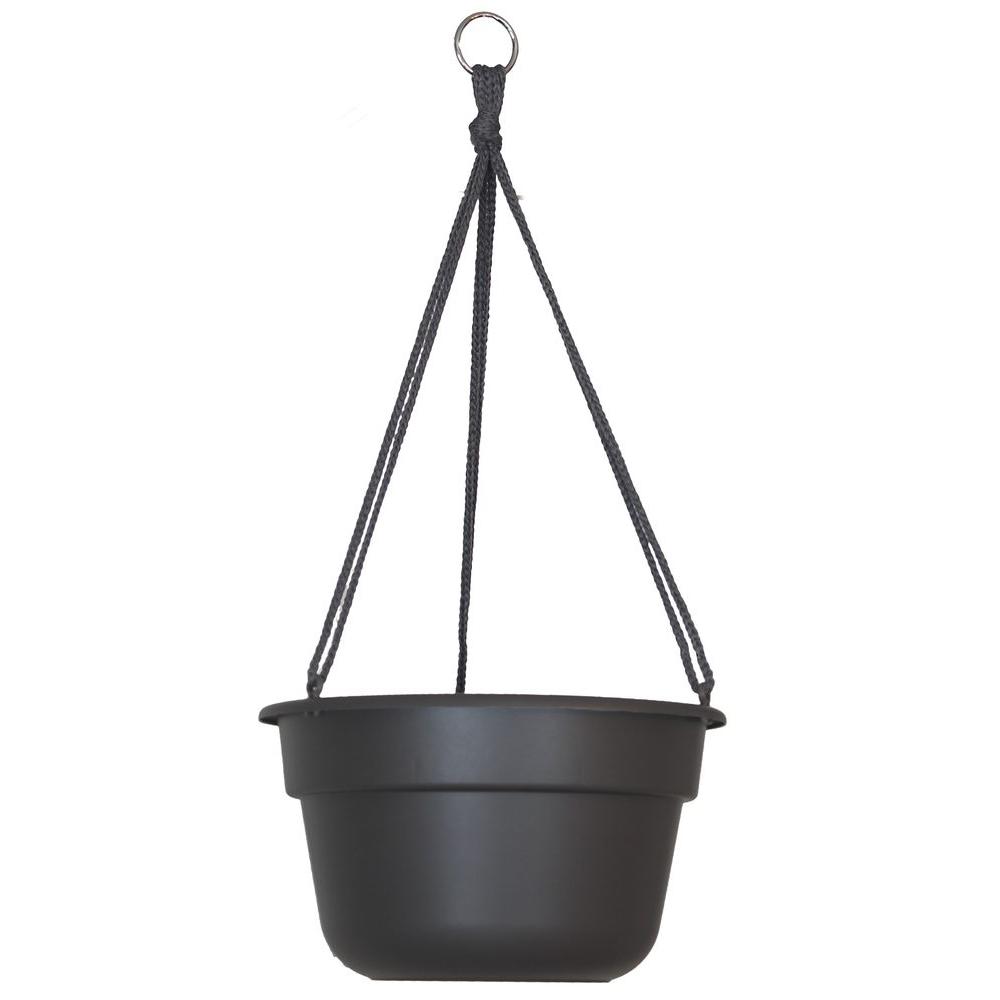 12 in. Peppercorn Dura Cotta Plastic Hanging Basket