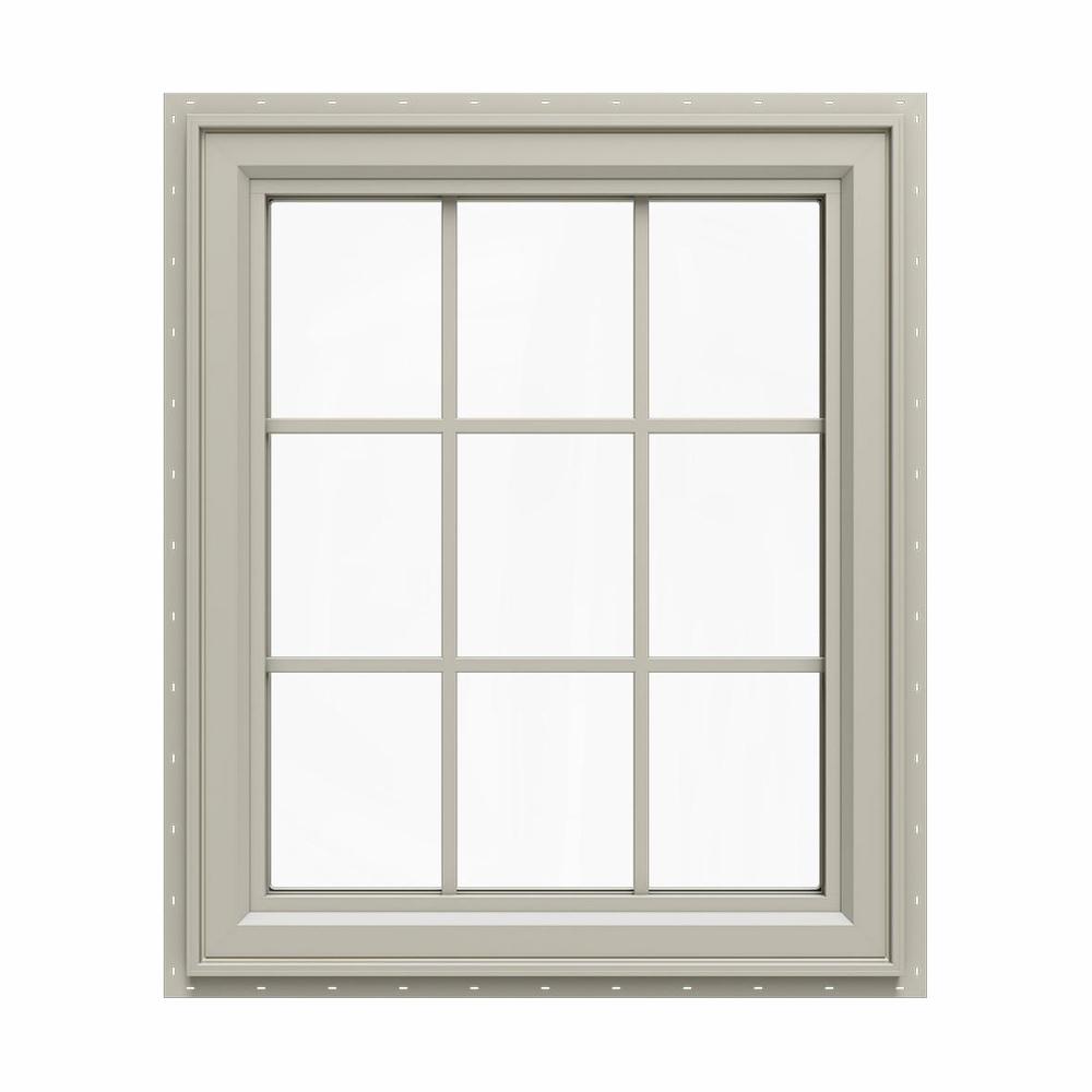 JELDWEN 29.5 in. x 29.5 in. V4500 Series Desert Sand Vinyl Left