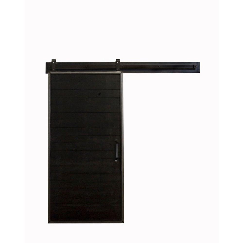 Rustica Hardware 36 inch x 84 inch Mountain Modern Matte Black Wood Barn Door... by Rustica Hardware