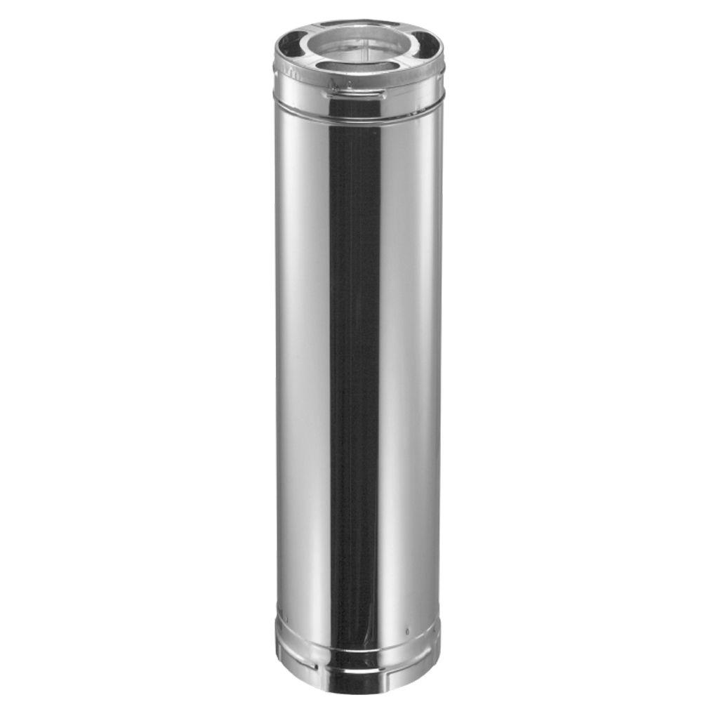 DuraVent DuraPlus 6 in. Dia x 36 in. L Stainless Steel Triple-Wall