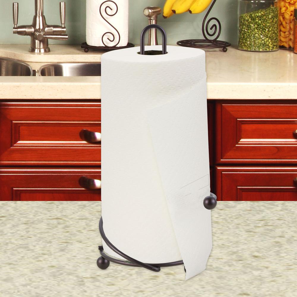 Bronze Home Basics Paper Towel Holders Countertop Storage