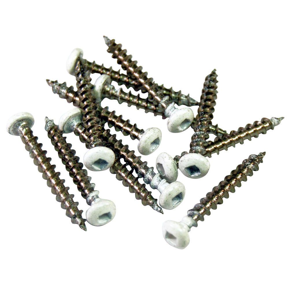 Veranda 11/2 in. Lattice White SS Screws (12Piece/Bag)73003464 The Home Depot