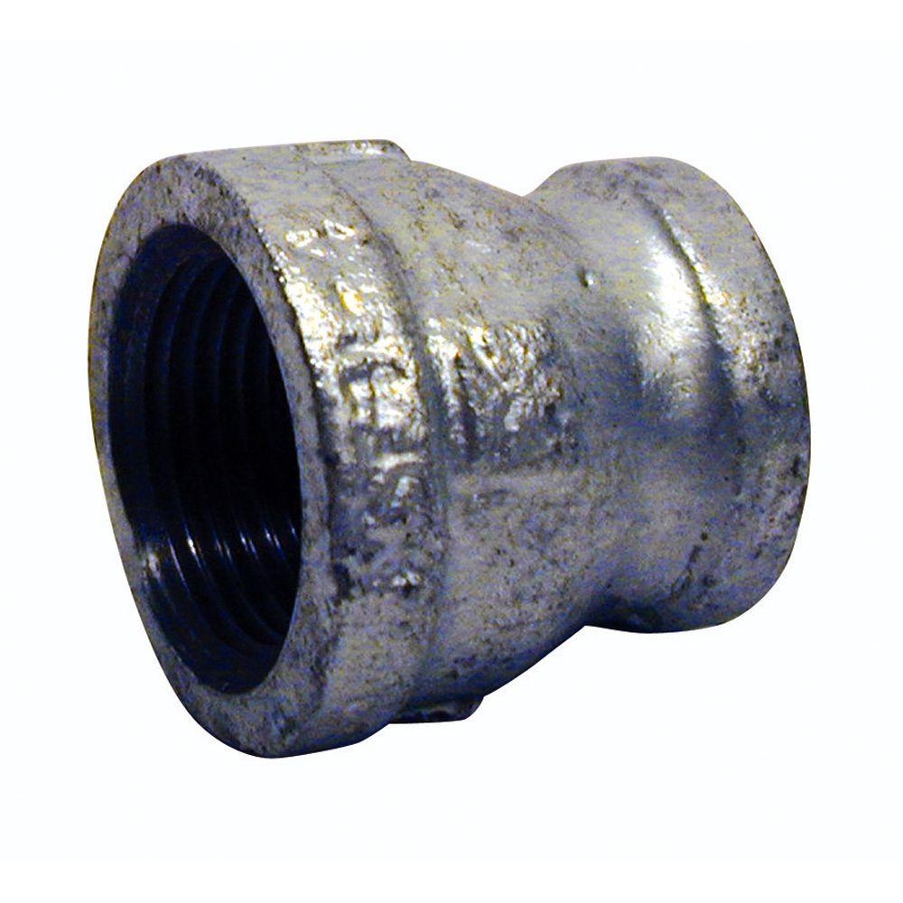 Mueller Global 1 1 2 In X 3 4 In Galvanized Malleable Iron Fpt X Fpt Reducing Coupling 511 374hn The Home Depot