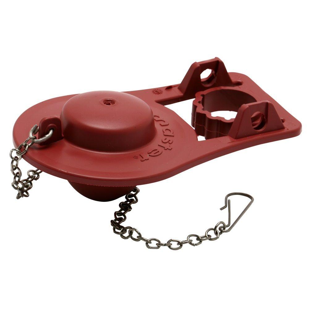 Universal Rubber Toilet Tank Flapper W// Steel Chain For 2/" Plastic Flush Valves