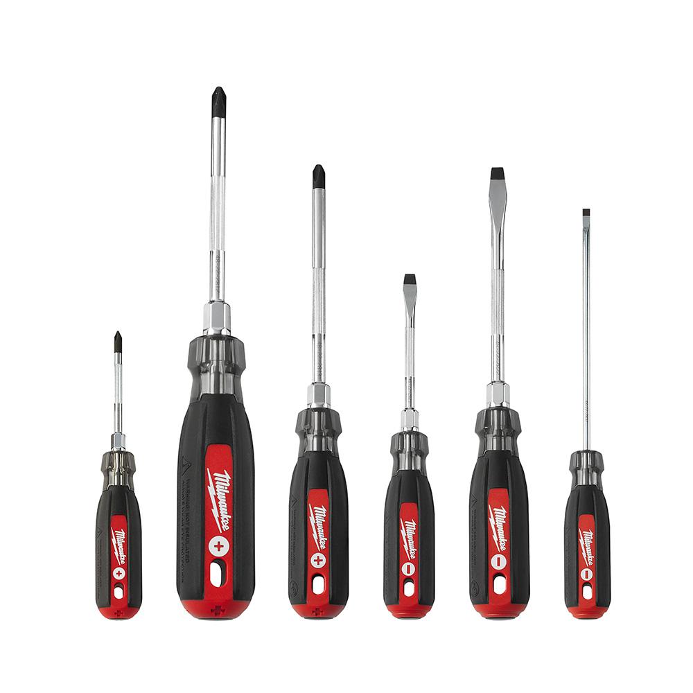 Milwaukee Screwdriver Cushion Grip Set (6Piece)48222886 The Home