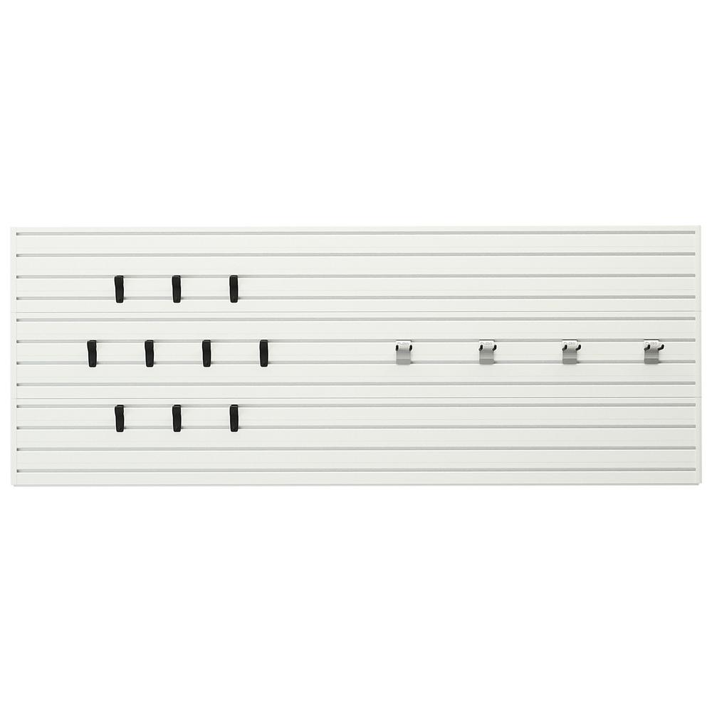 Flow Wall 36 in. H x 48 in. W Modular Garage Slat Wall Panel Set with