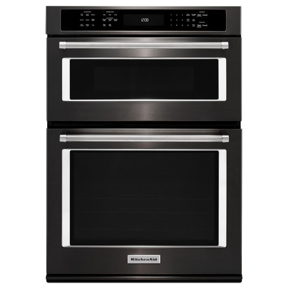 Medium Black Stainless Steel Pick Up Today Wall Ovens Electric Even Heat True Convection Wall Oven With Built In Microwave