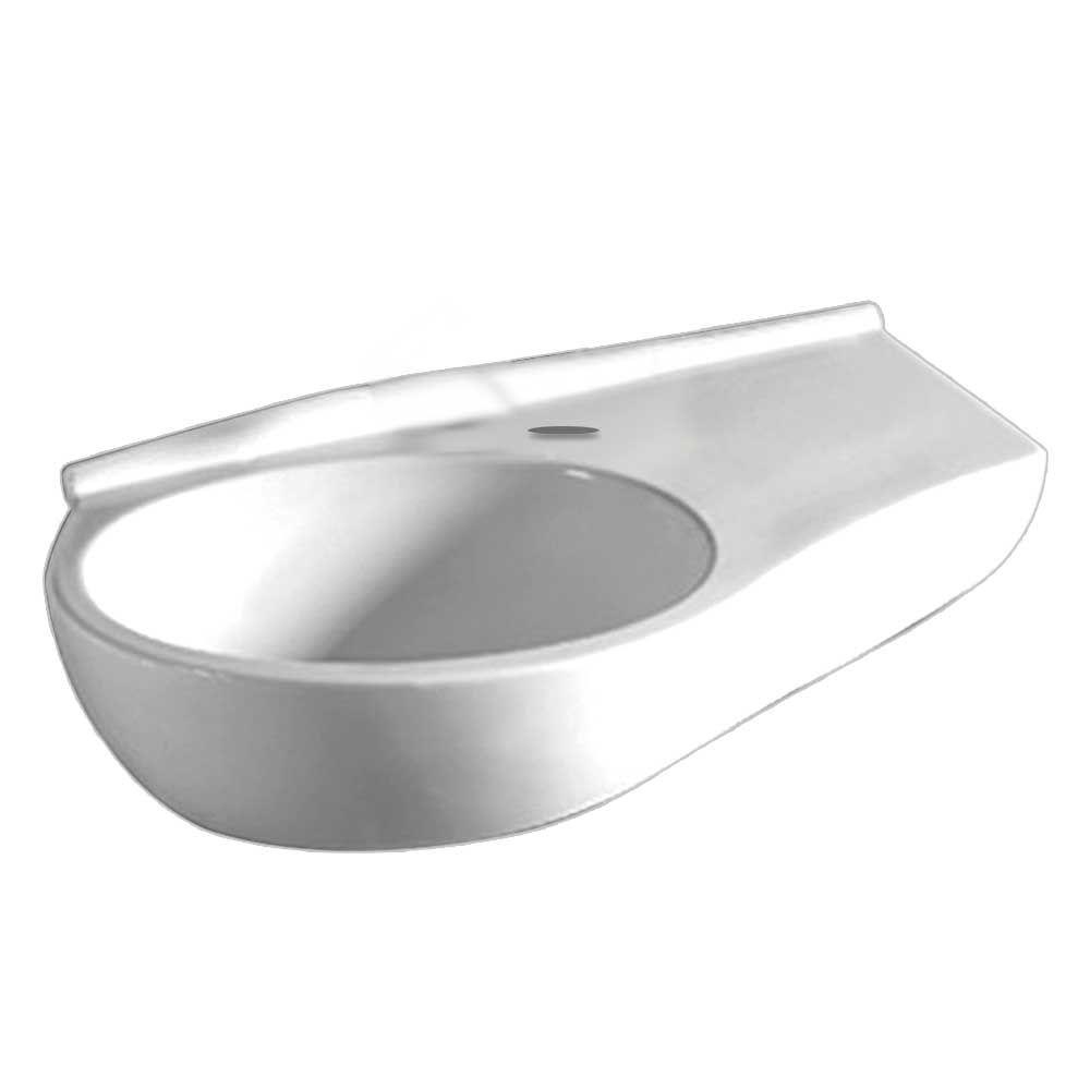 Whitehaus Collection Isabella Wall Mounted Bathroom Sink In White