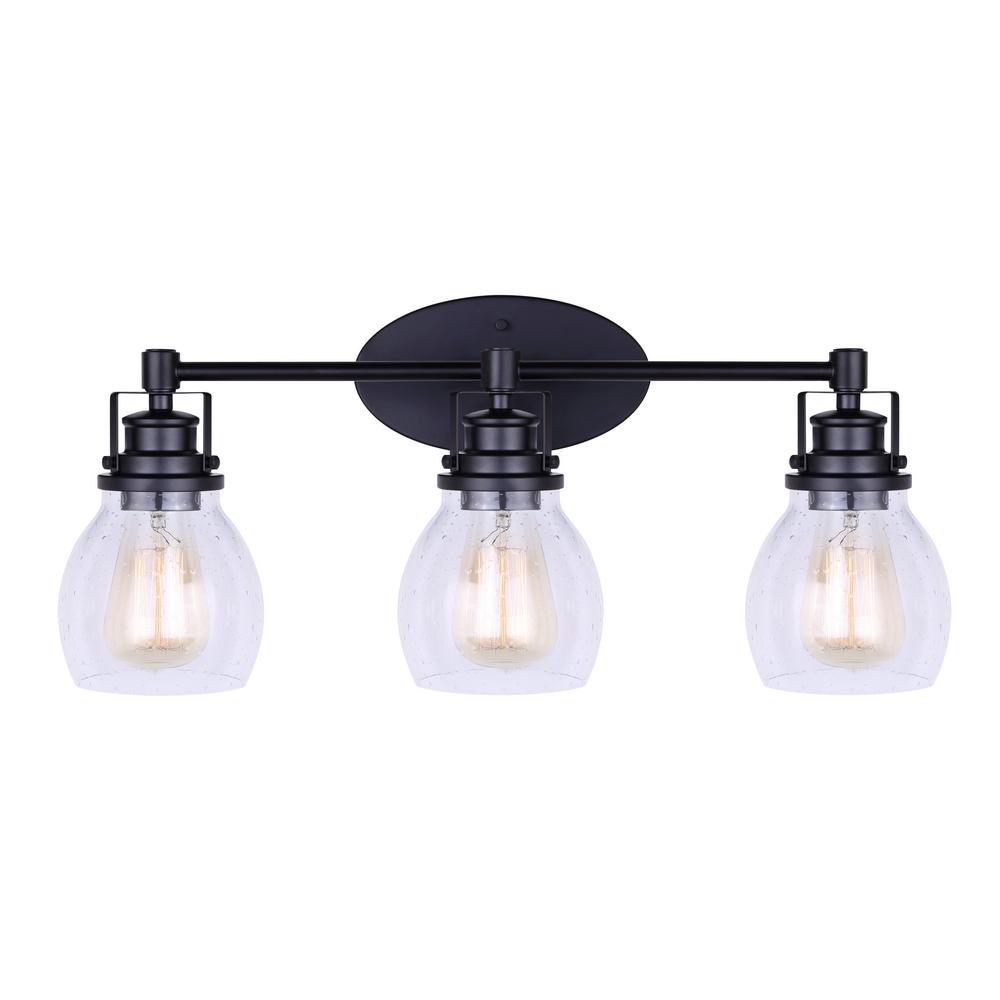 modern matte black vanity light