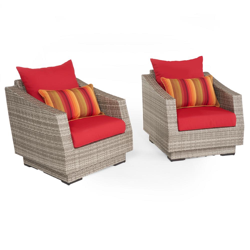 Rst Brands Deco 2 Piece All Weather Wicker Patio Club Chair Weather Wicker Patio Club Chair