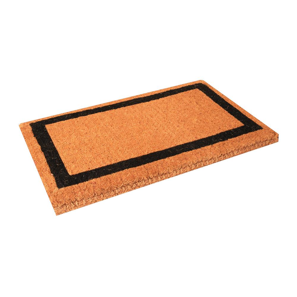 Envelor Black Classic Border 60 In X 36 In Coir Door Mat En Ff