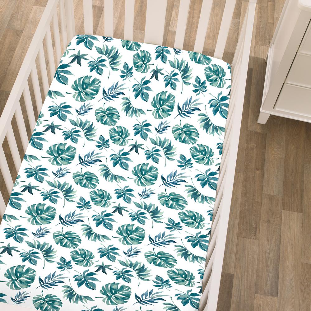 palm leaf crib sheet
