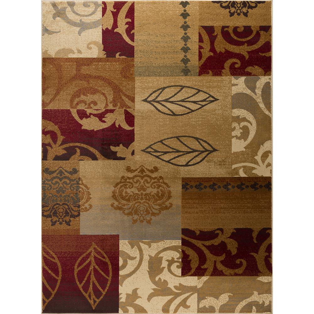 Tayse Rugs Impressions Multi 5 ft. 3 in. x 7 ft. 3 in. Transitional