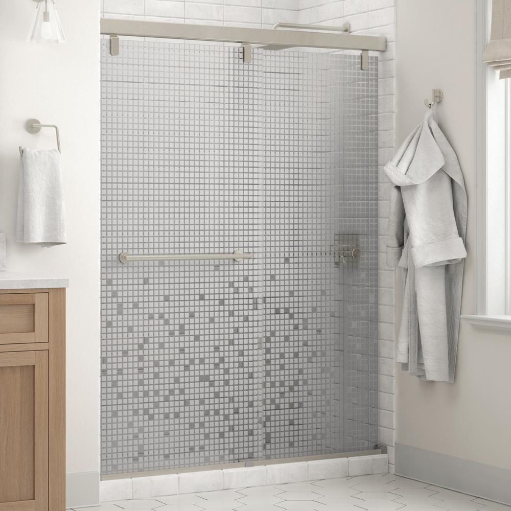 Delta Lyndall 60 x 711/2 in. Frameless Mod SoftClose Sliding Shower
