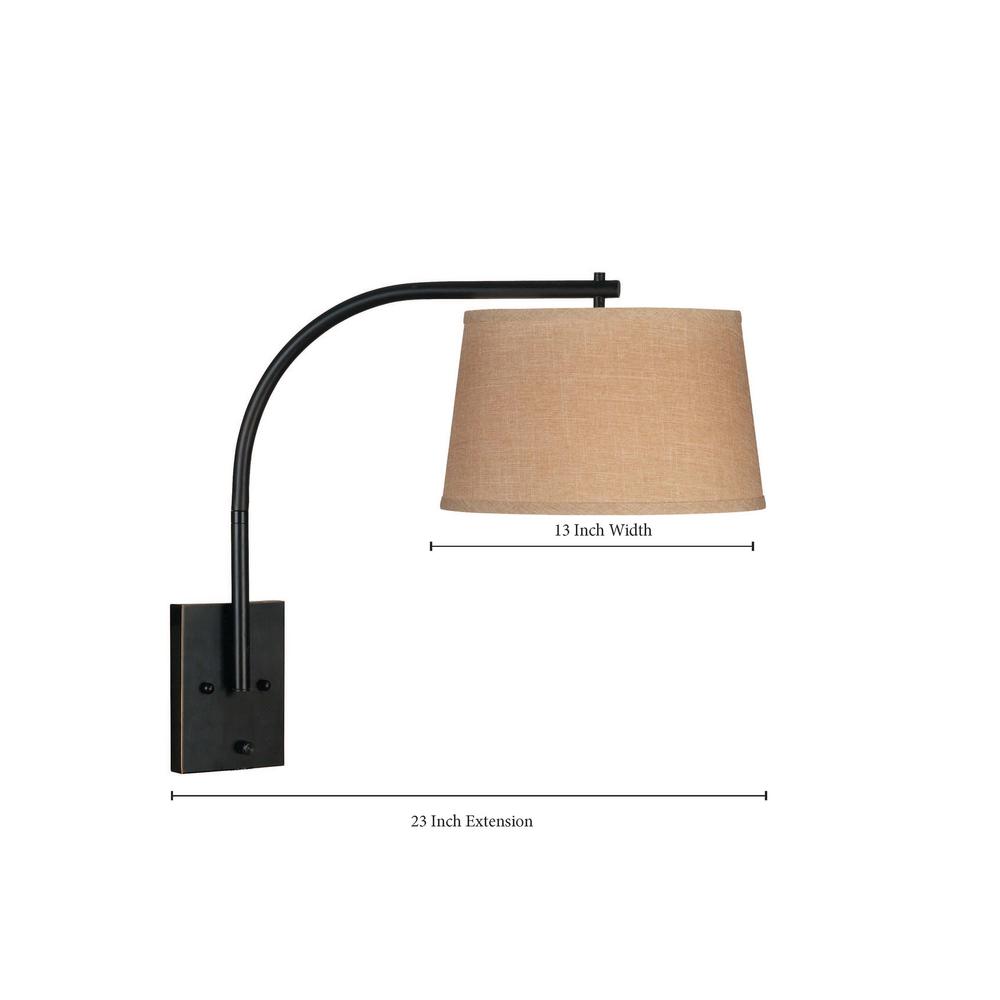 Kenroy Home Bronze Sweep Wall Swing Arm Lamp 20950orb The Depot