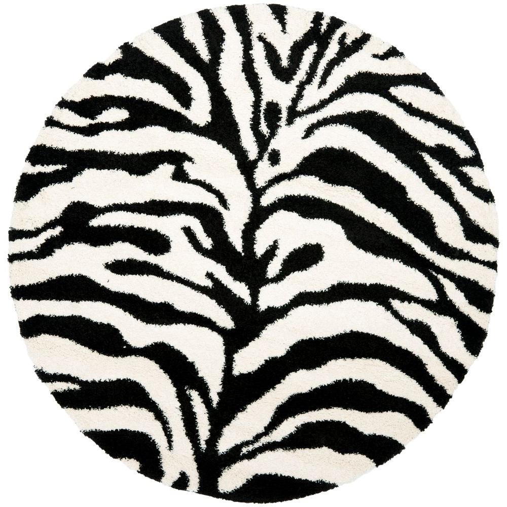 Safavieh Florida Ivory Black 7 Ft X Round Area Rug Sg452 Safavieh Florida Ivory Black 7 Ft X Round Area Rug