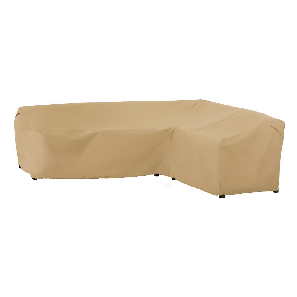 Duck Covers Ultimate 104 In X 83 In L X 34 In W X 31 In H L Shape Sectional Lounge Set Cover Left Usc085106 The Home Depot