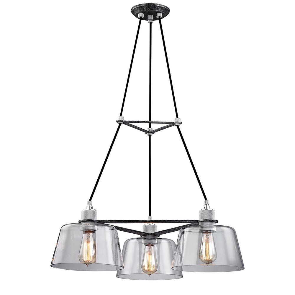 Troy Lighting Audiophile 3-Light Old Silver and Polished Aluminum ... Troy Lighting Audiophile 3-Light Old Silver and Polished Aluminum ...