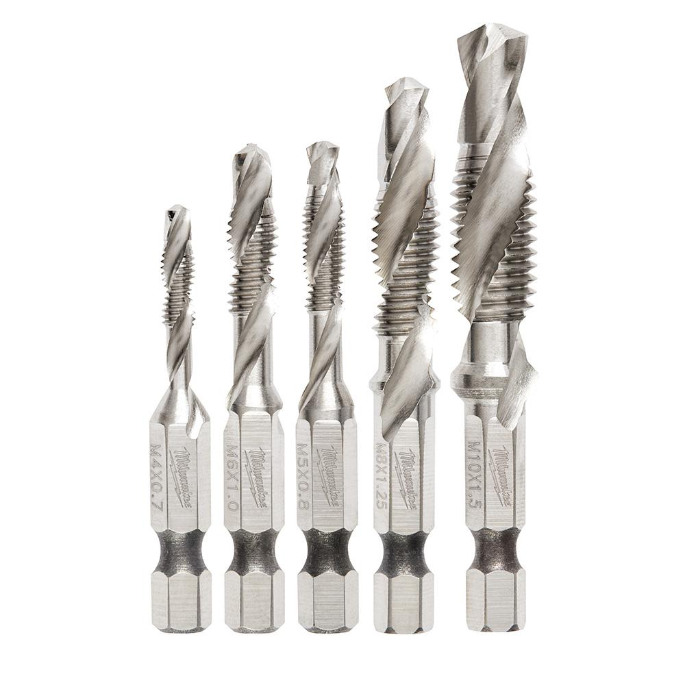 Milwaukee SHOCKWAVE Metric Steel Drill Tap Set (5Piece)48894875 The Home Depot