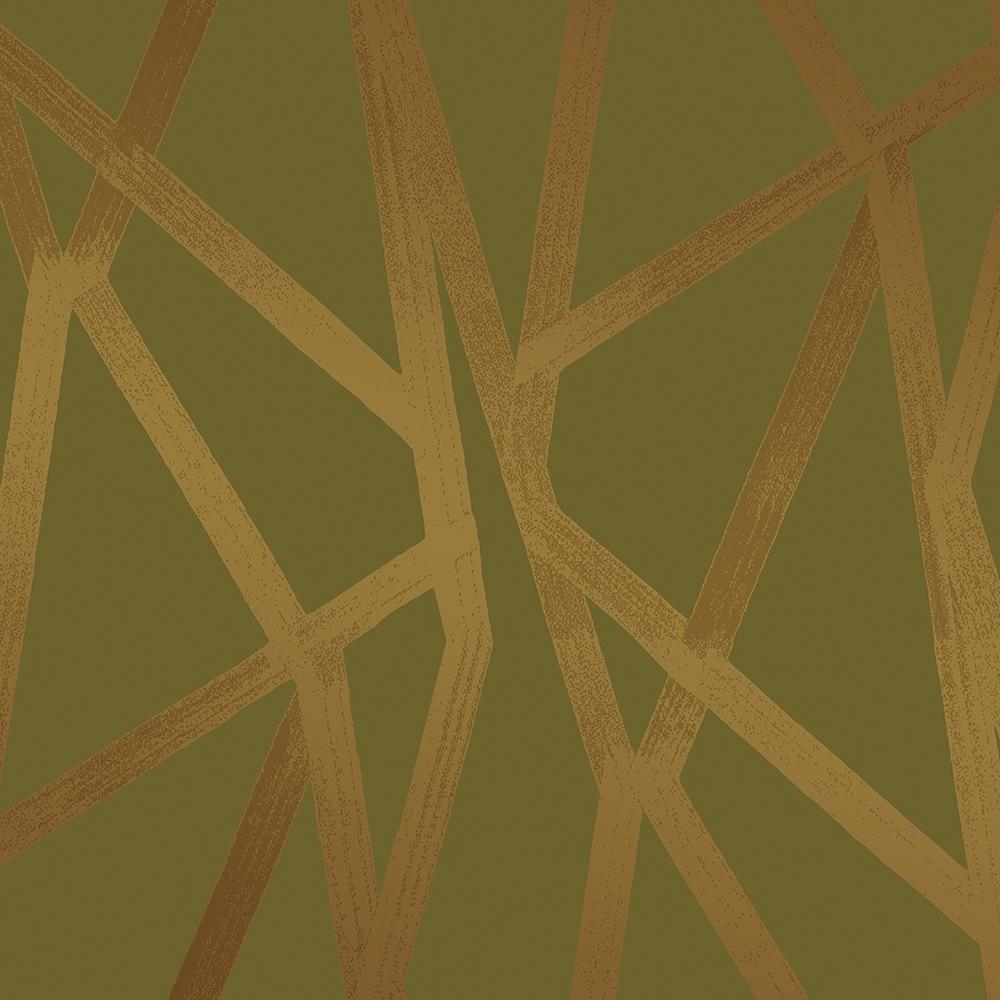 Tempaper Intersections Moss and Bronze SelfAdhesive Removable
