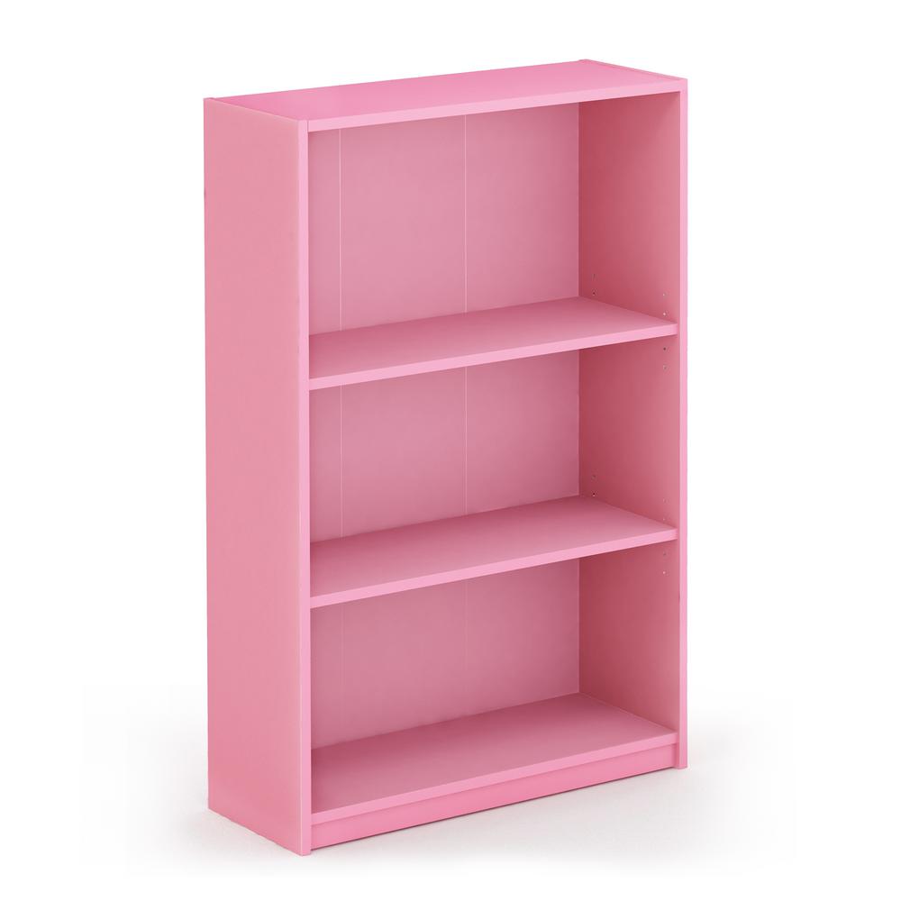 pink bookcase