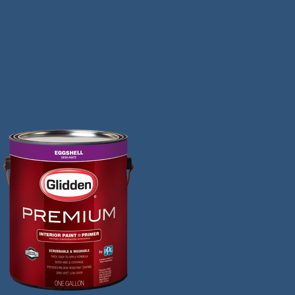 Glidden Premium 1 Gal Nhl 012h Edmonton Oilers Royal Blue Eggshell Nhl 012h Edmonton Oilers Royal Blue Eggshell Interior Paint