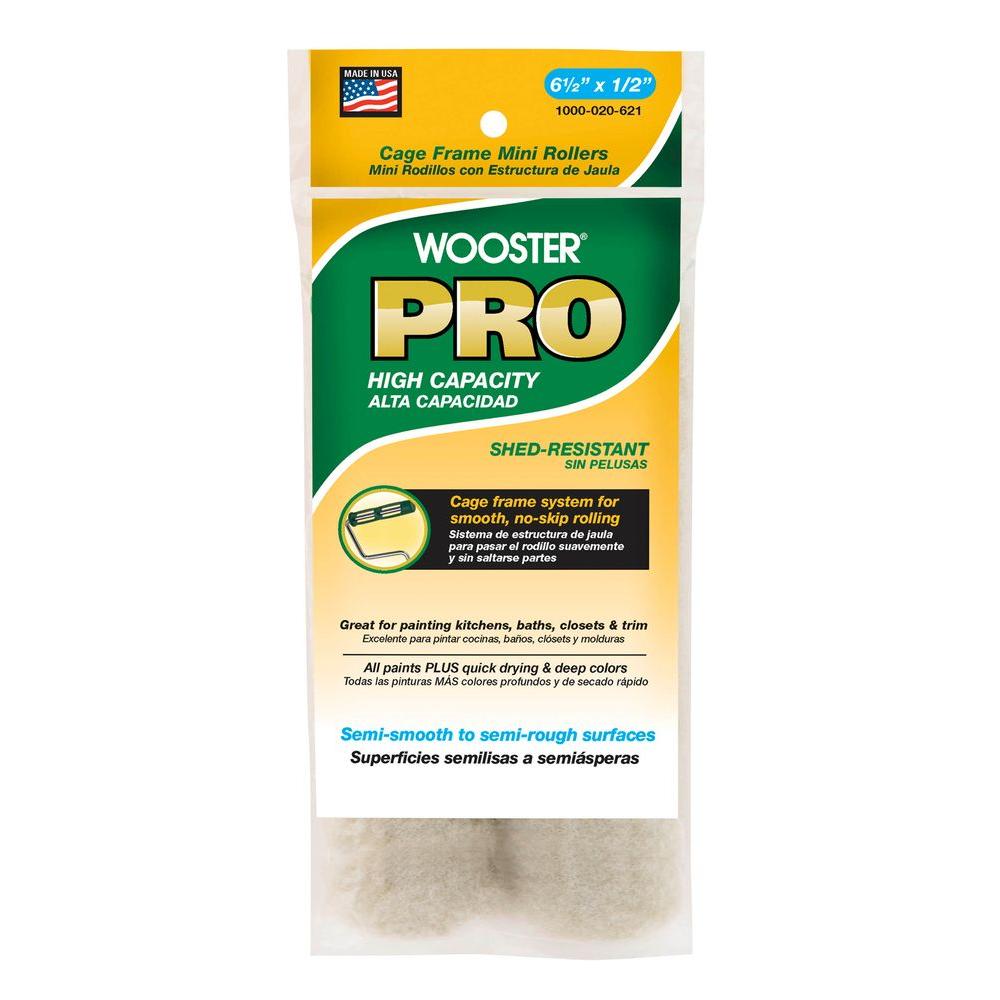 Wooster Pro 61/2 in. x 1/2 in. ShedResistant Knit Cage Frame Mini