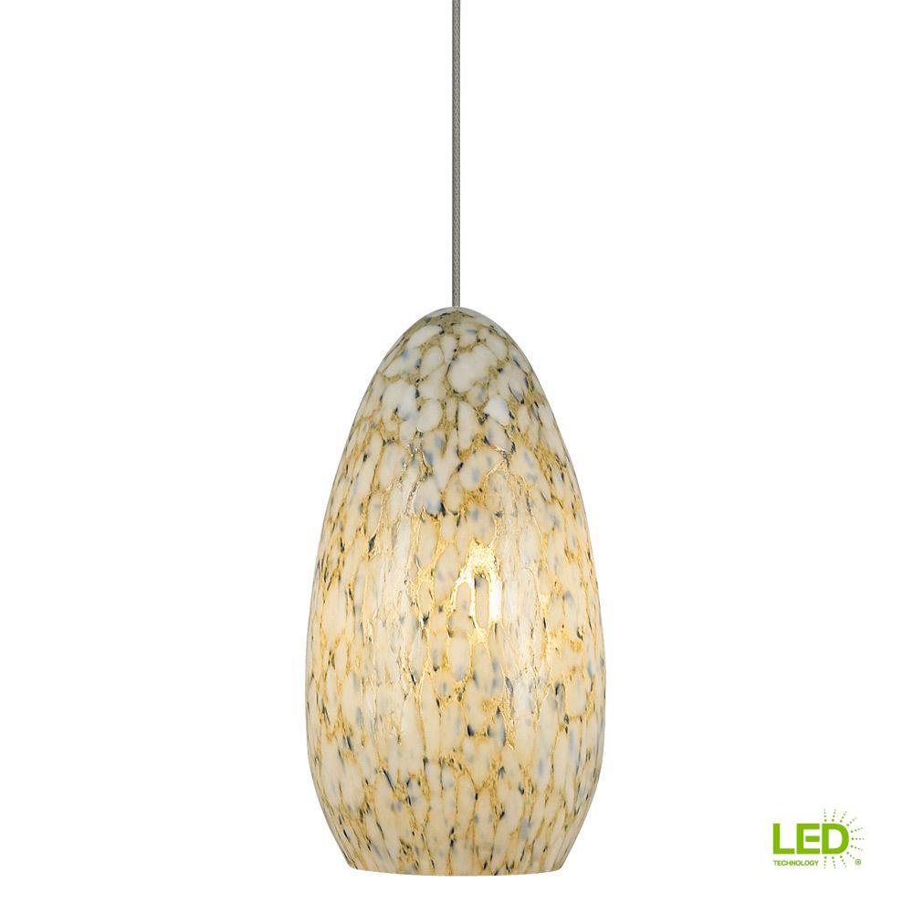 Lbl Lighting Banja 1 Light Bronze Ivory Opaque Led Hanging Mini Pendant