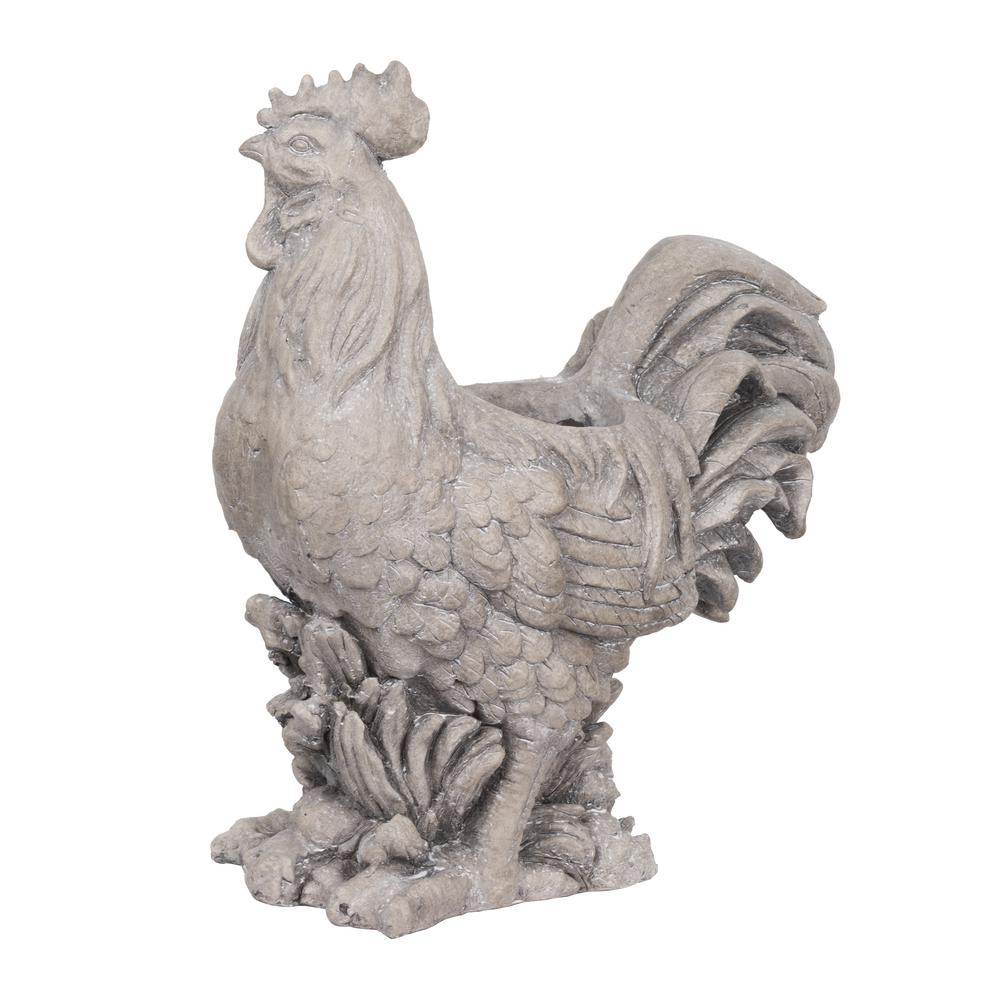 cement rooster statue