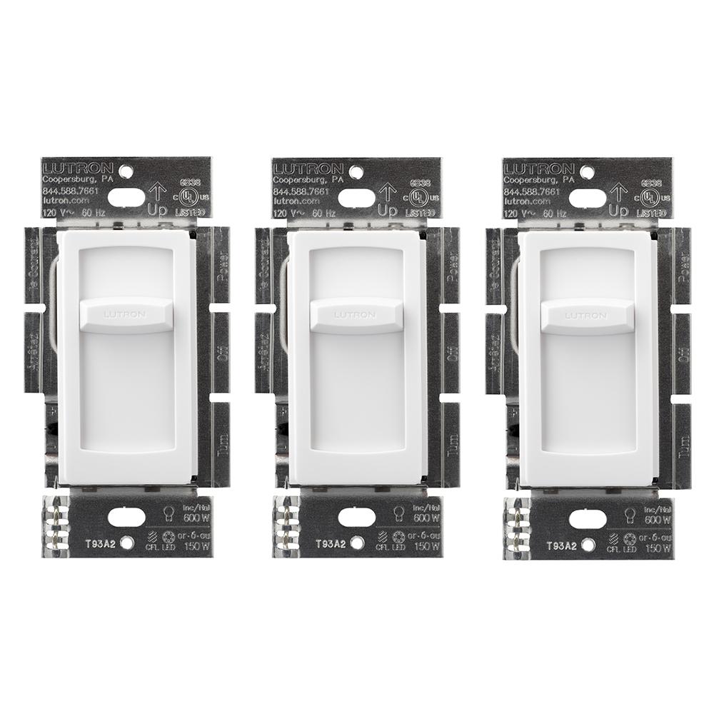 Lutron Skylark Contour C.L Slide Dimmer Switch for Dimmable LED, INC