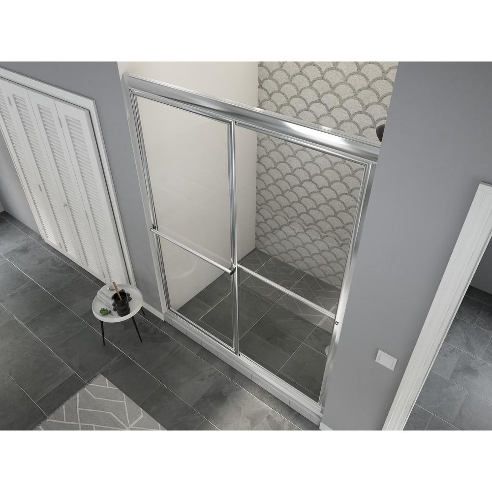 Coastal Shower Doors Newport Series 64 In X 70 Framed Sliding Newport Series 64 In X 70 Framed Sliding Shower Door With Towel Bar Chrome And Clear Glass