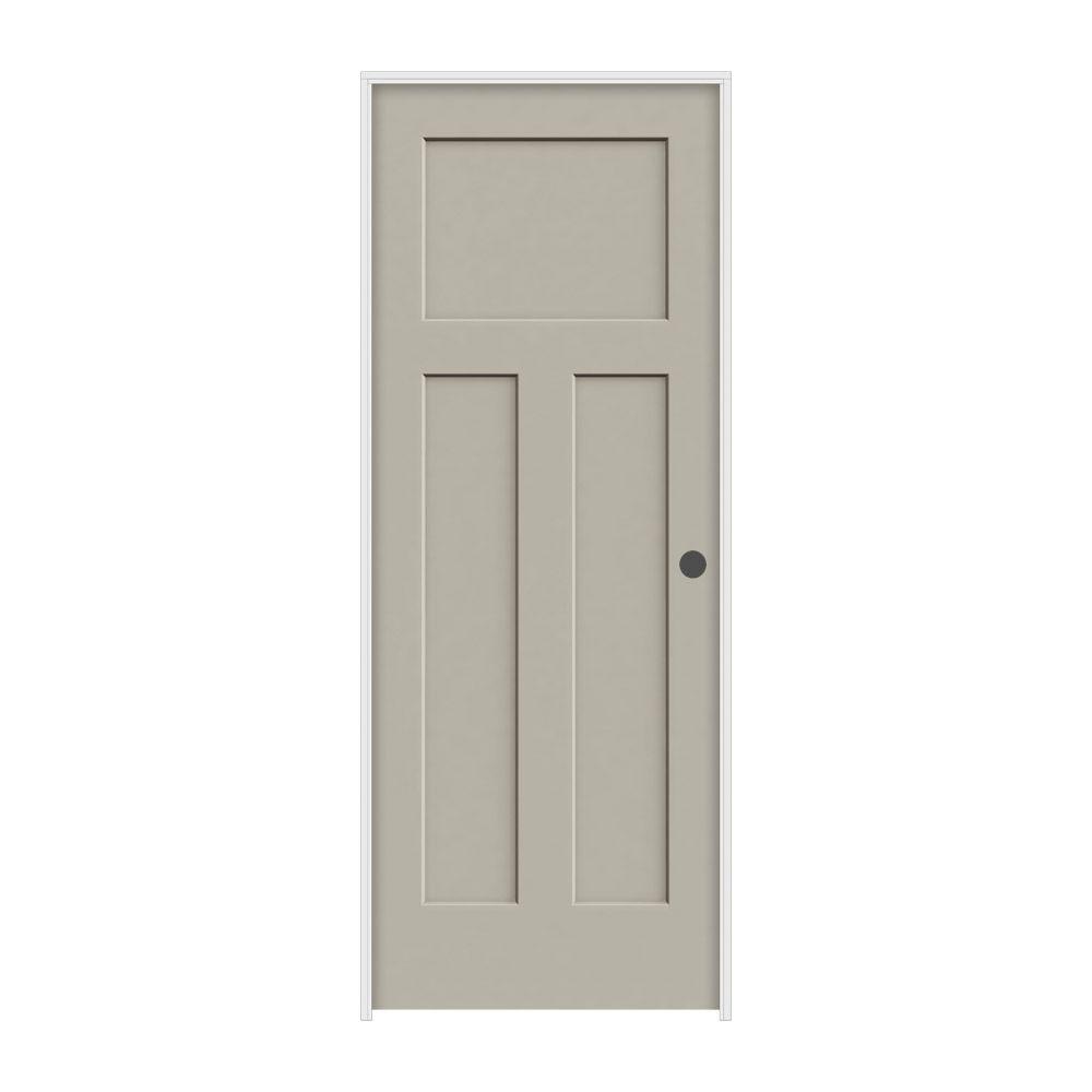 Jeld Wen 24 In X 80 In Craftsman Desert Sand Painted Left Hand Smooth Molded Composite Mdf Single Prehung Interior Door