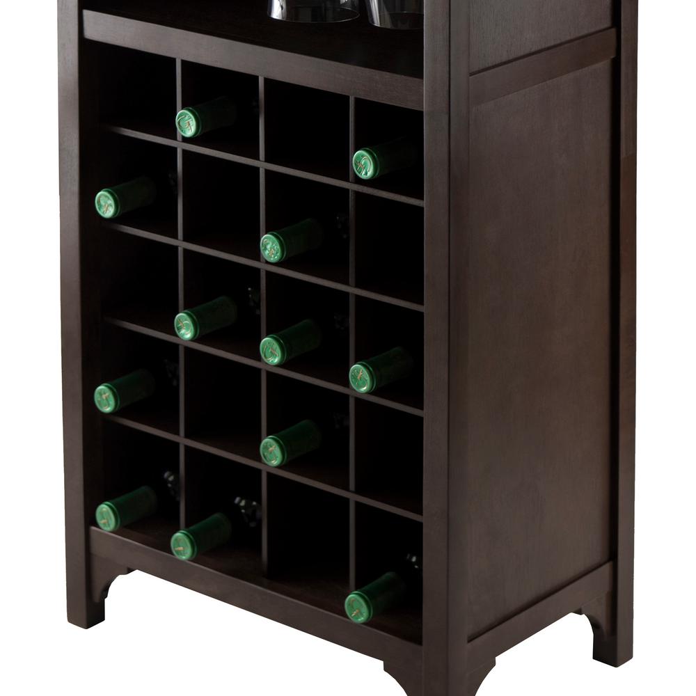 Winsome Wood Ancona 20-Bottle Espresso Bar Cabinet 92729 - The Home Depot