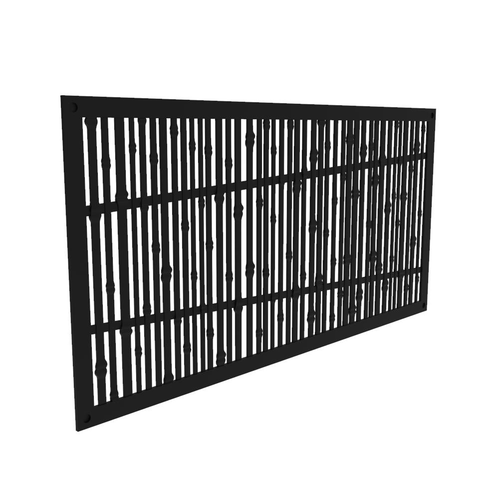 square vinyl lattice panels in black