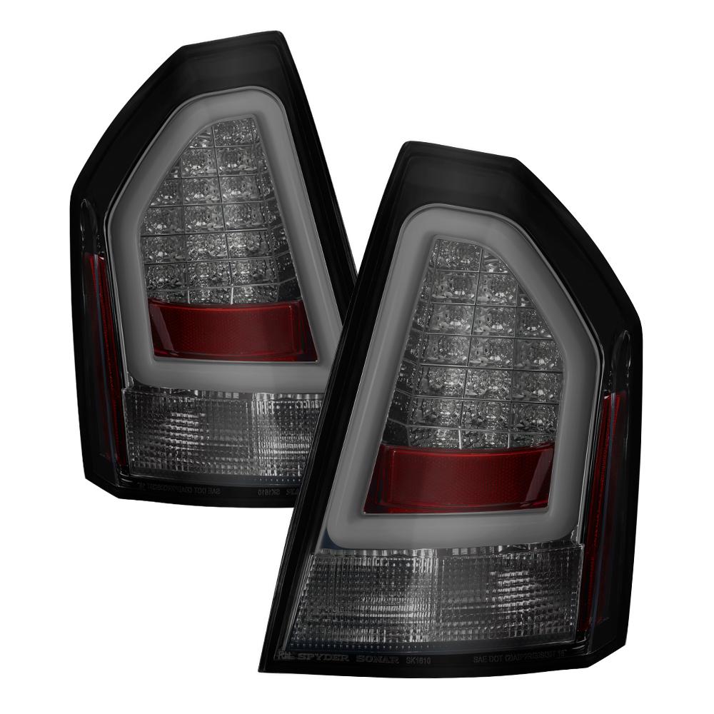Spyder Auto Chrysler 300 05 07 Version 2 Light Bar Led Tail Lights Chrysler 300 05 07 Version 2 Light Bar Led Tail Lights Smoke