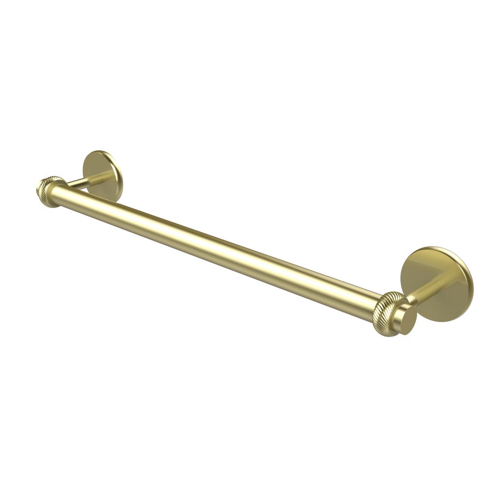Allied Brass Satellite Orbit Two Collection 18 In Towel Bar With Twist Detail In Satin Brass 7251t 18 Sbr The Home Depot