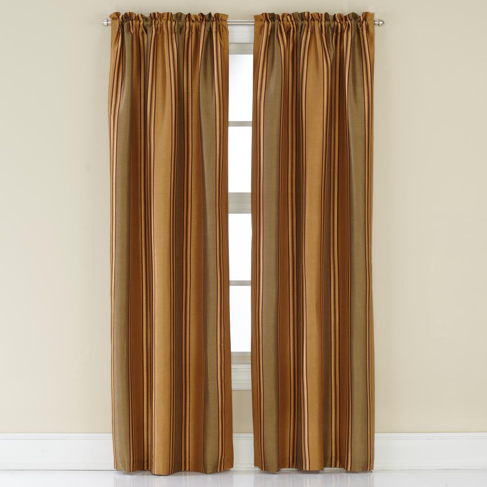 42 In W X 95 In L Faux Silk Stripe Panel In Sage 1q51600asg