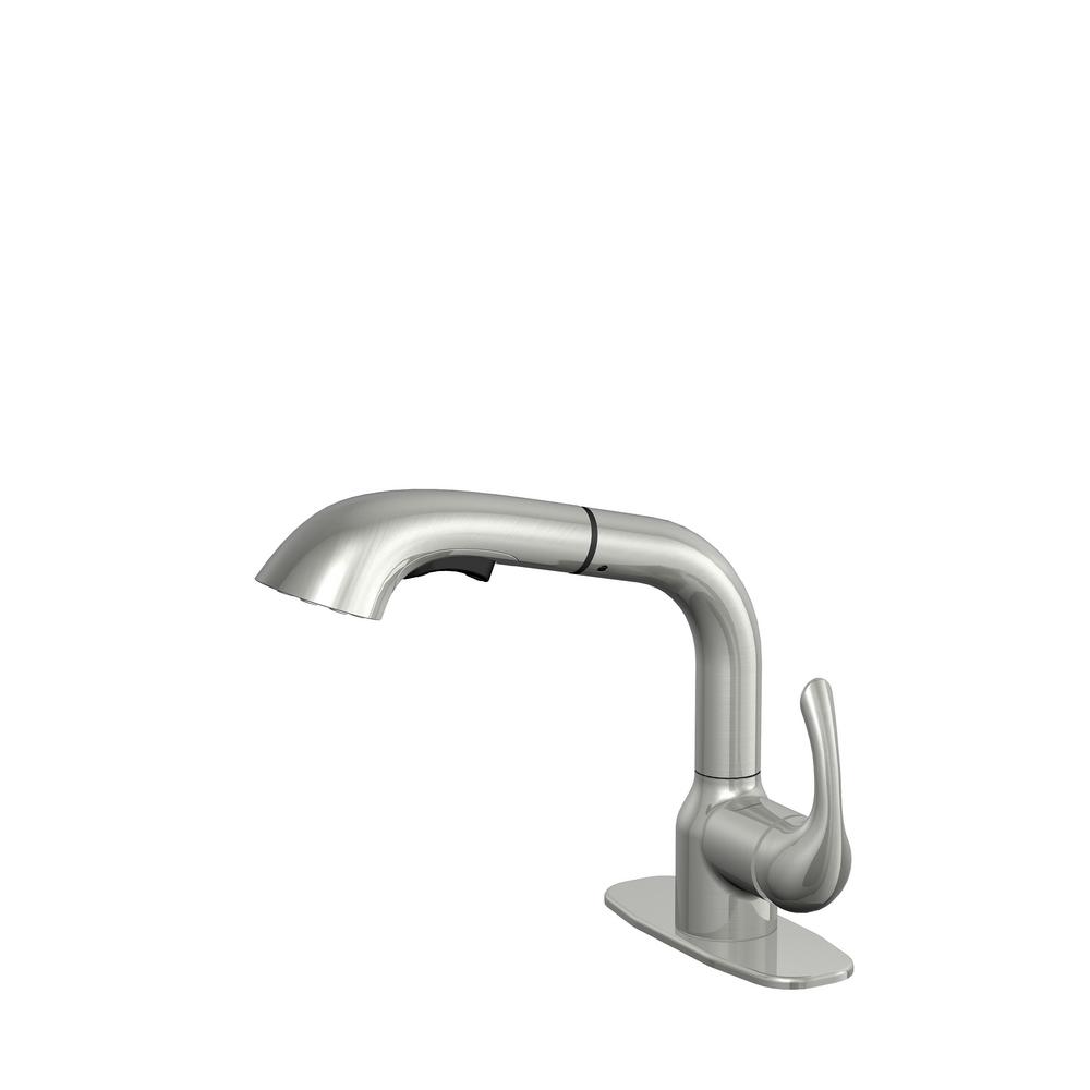 Glacier Bay Dunning Single-Handle Pull-Out Laundry Utility Faucet with Dual Spray Function in Stainless Spot Resistant