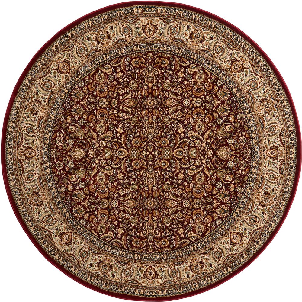 Home Dynamix Regency Red 5 Ft 2 In Indoor Round Area Rug
