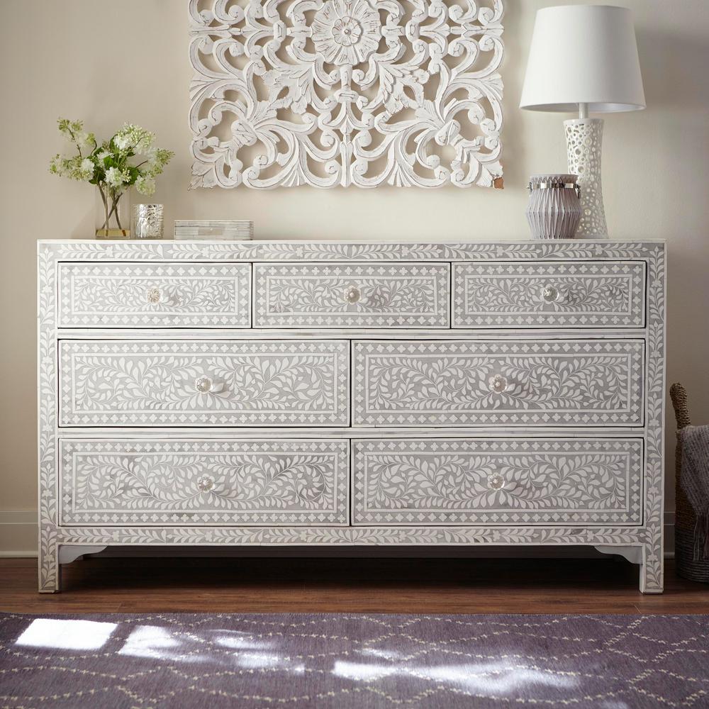  Home  Decorators  Collection  Dhara Bone 7 Drawer Pantone 