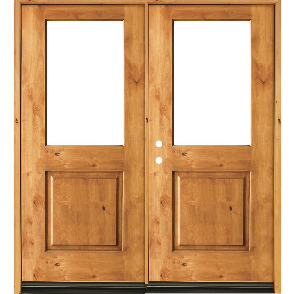 Krosswood Doors 64 in. x 80 in. Rustic Knotty Alder Clear Krosswood Doors 64 in. x 80 in. Rustic Knotty Alder Clear