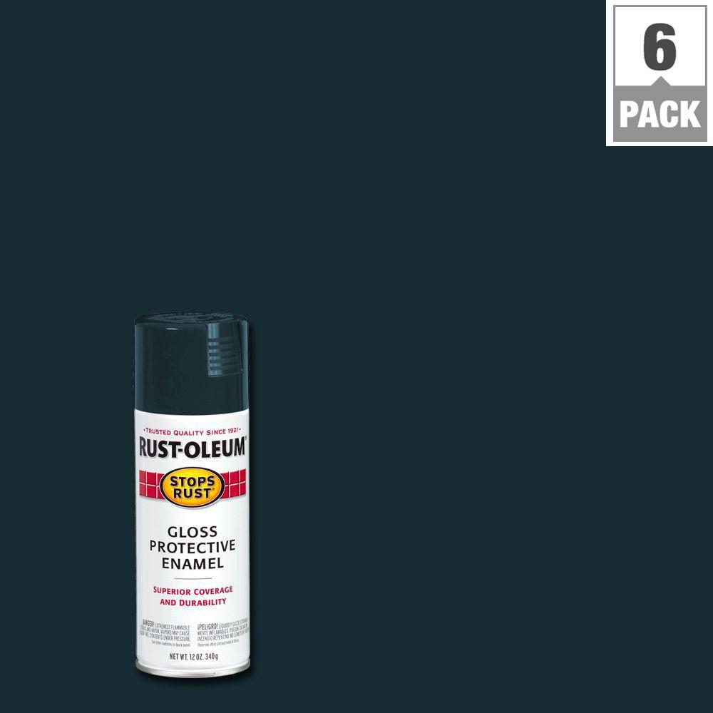 Rust-Oleum Stops Rust 12 oz. Protective Enamel Gloss Night Tide Spray