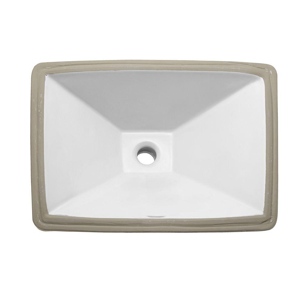 Decolav Classically Redefined Undermount Vitreous China Bathroom Sink In White