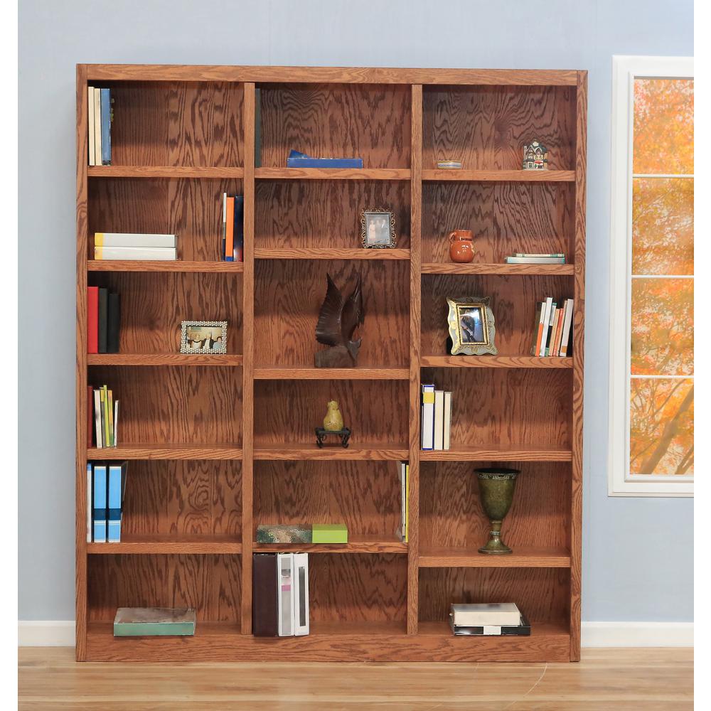 Concepts In Wood 84 In Dry Oak Wood 18 Shelf Standard Bookcase