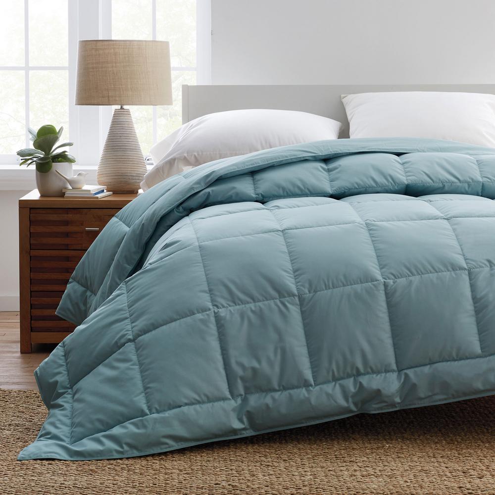 The Company Store Primaloft Deluxe Extra Warmth Cloud Blue King Down Alternative Comforter C1l1 K Cloud Blue The Home Depot