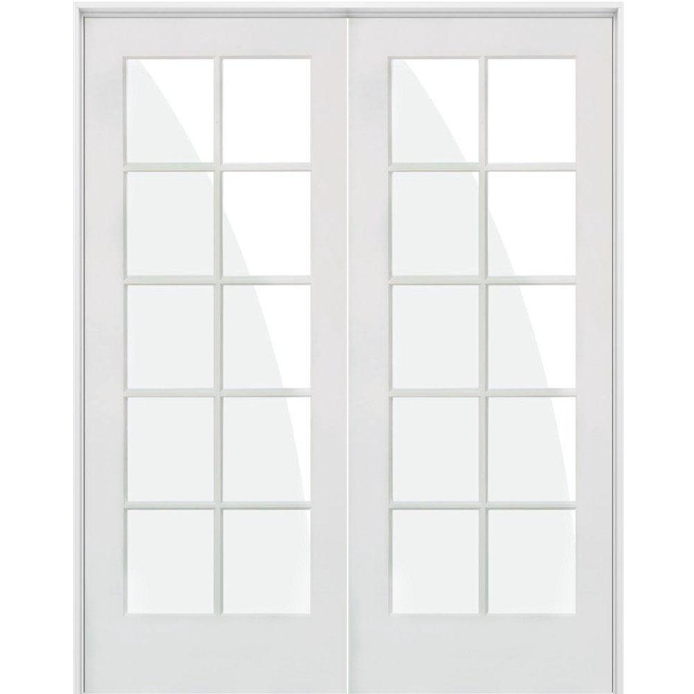 Krosswood Doors 48 in. x 80 in. Craftsman Shaker 10Lite