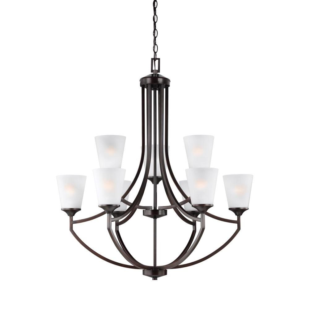 Sea Gull Lighting Hanford 9 Light Burnt Sienna Multi Tier Chandelier Sea Gull Lighting Hanford 9 Light Burnt Sienna Multi Tier Chandelier