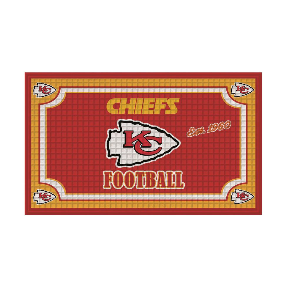Evergreen Kansas City Chiefs 18 in. x 30 in. Embossed Mat